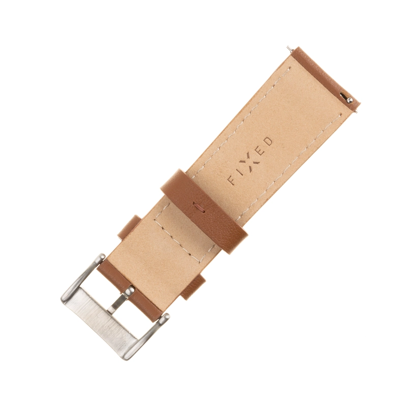 FIXED Leather Strap for Smartwatch Universal 20 mm Brown - 8014215