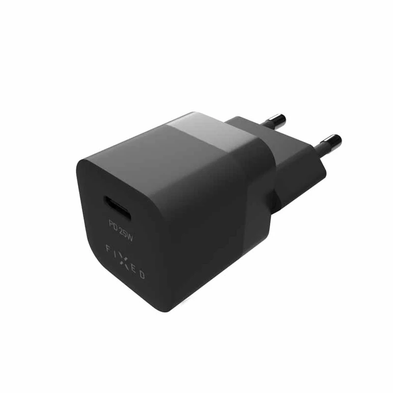 FIXED Super Fast Mini Home Charger USB-C PD 25W Black - 8014586