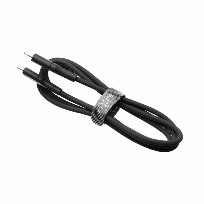 FIXED LIQUID Silicone cable 60W USB-C/C 1.2m Black - 8014727