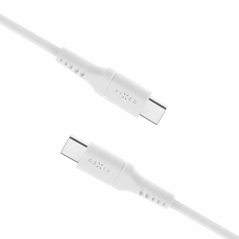 FIXED LIQUID Silicone cable 60W USB-C/C 1.2m White - 8014728