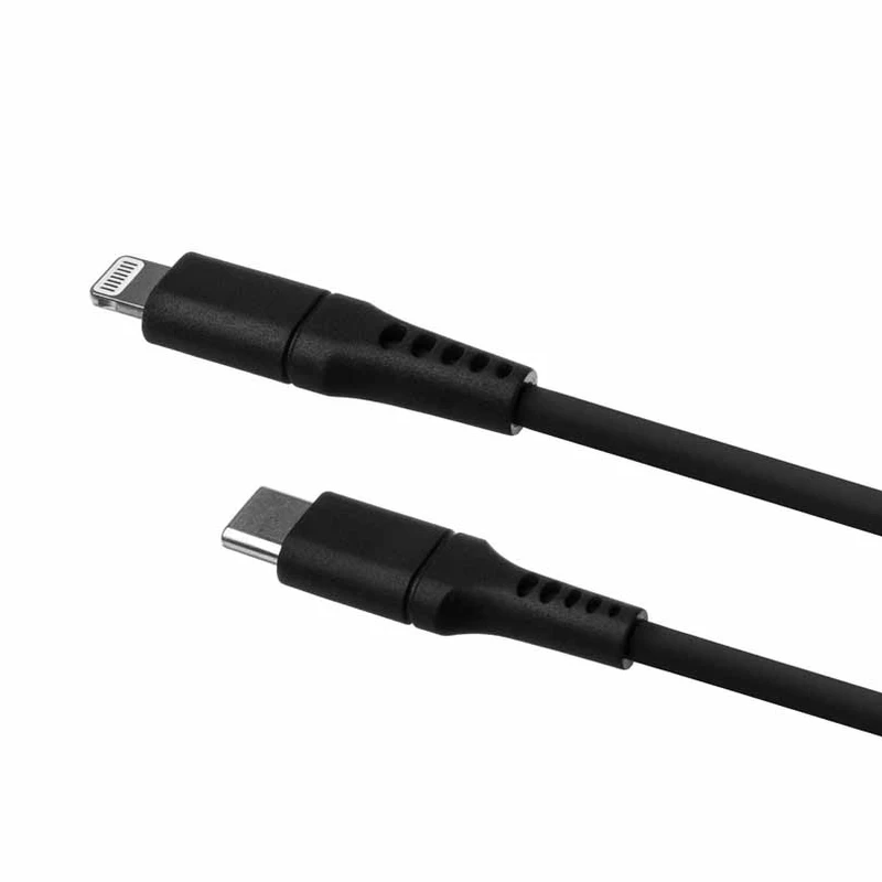 FIXED LIQUID Silicone cable USB-C/Lightning 0.5m Black - 8014731