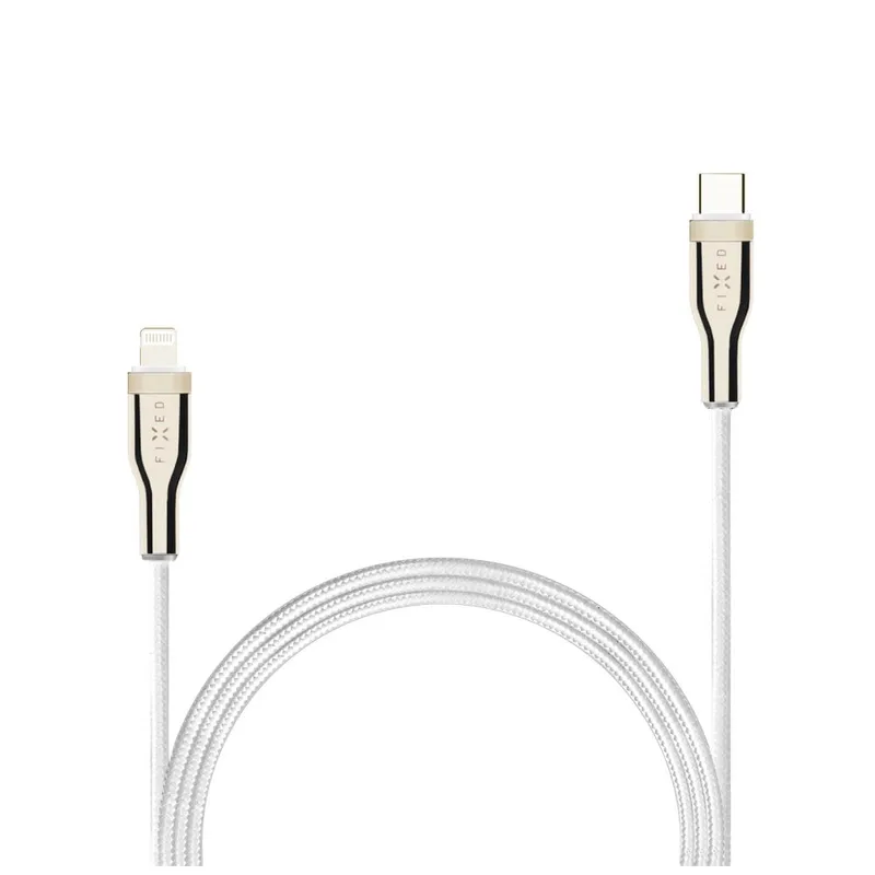 FIXED METAL series USB-C/Lightning MFI cable 2m White - 8014747