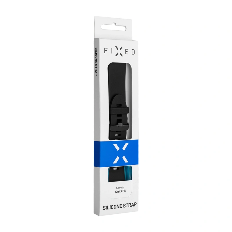 FIXED Silicone Strap for Garmin QuickFit 20 mm Black - 8014965