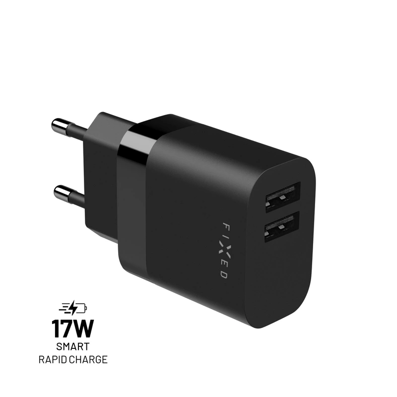 FIXED Home Charger 2xUSB-A 17W Black - 8014995