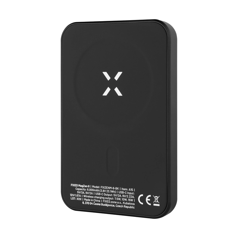 FIXED MagZen Wireless PD 20W Power Bank 6.000 mAh Black - 8015170