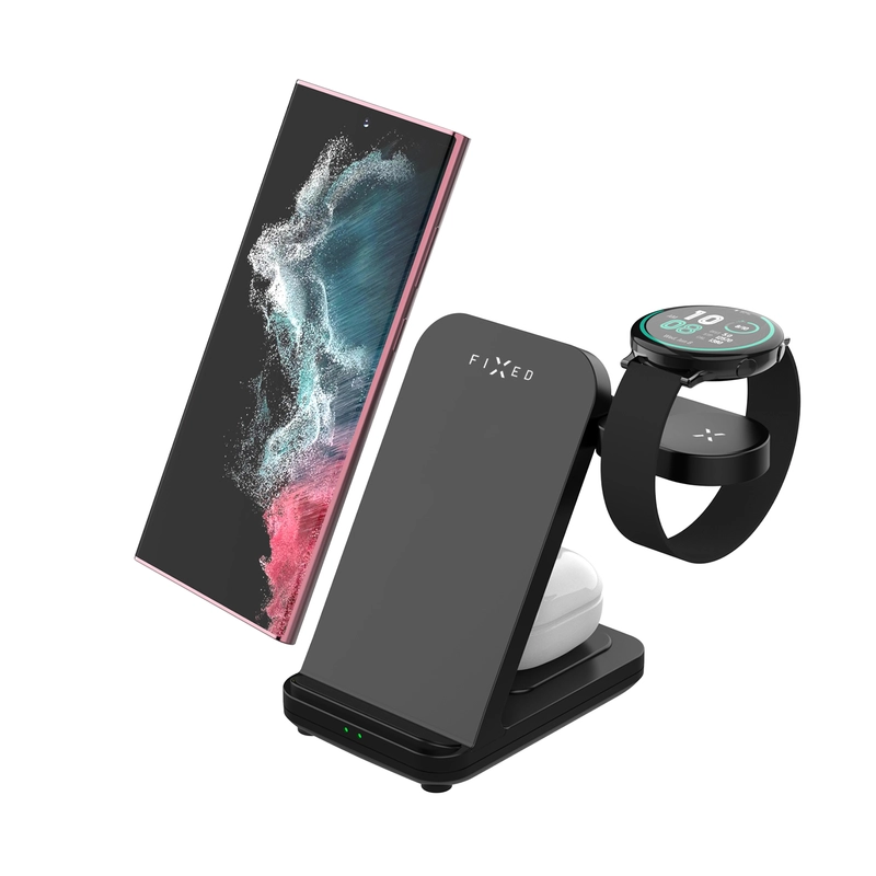 FIXED 3in1 Wireless Charging station for Samsung Black - 8015422