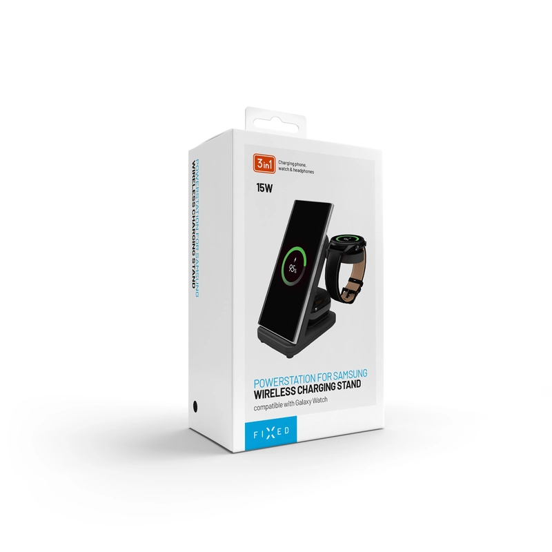FIXED 3in1 Wireless Charging station for Samsung Black - 8015422