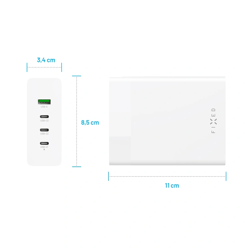 FIXED Super Fast GaN Desktop Charger 200W 3xUSB-C/USB-A - 8016119