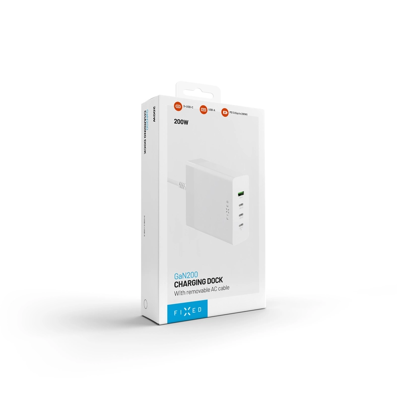 FIXED Super Fast GaN Desktop Charger 200W 3xUSB-C/USB-A - 8016119
