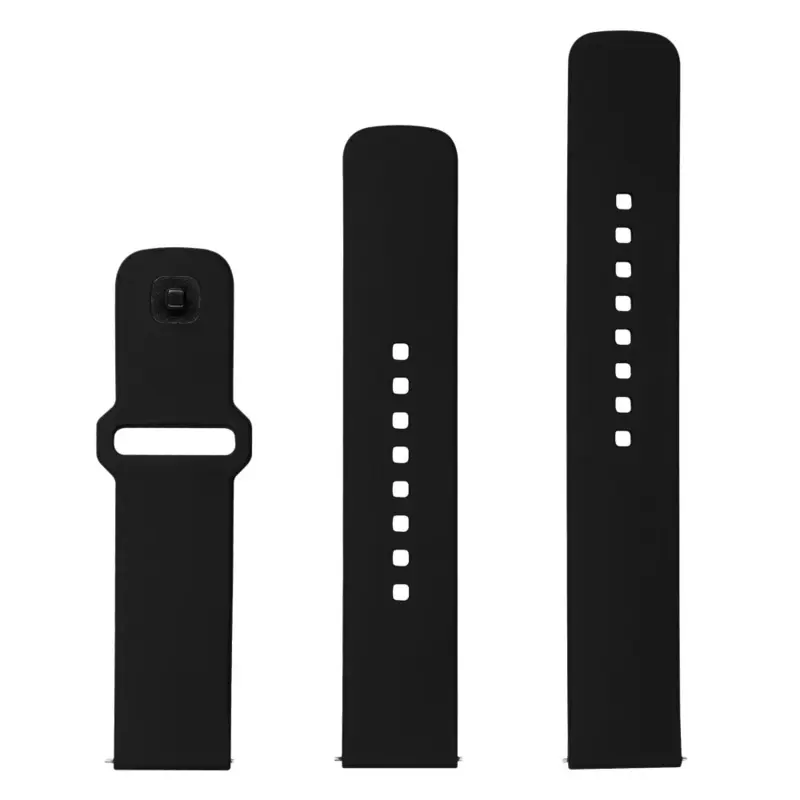 FIXED Silicone Strap Smartwatch Universal 20 mm Black - 8016122