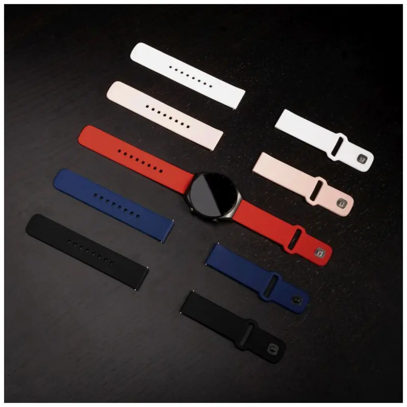 FIXED Silicone Strap Smartwatch Universal 20 mm Black - 8016122