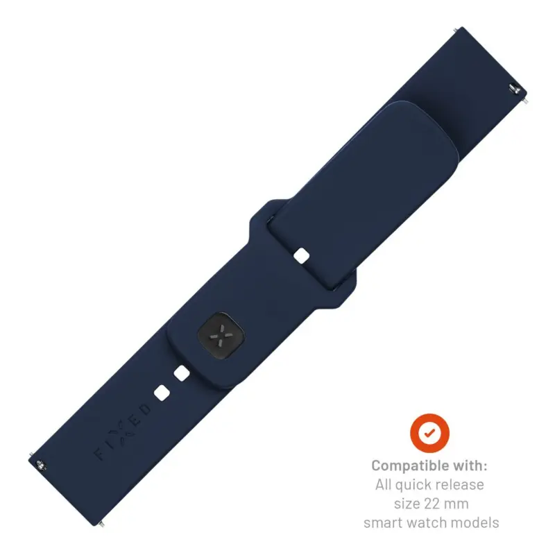 FIXED Silicone Strap Smartwatch Universal 22 mm Blue - 8016128