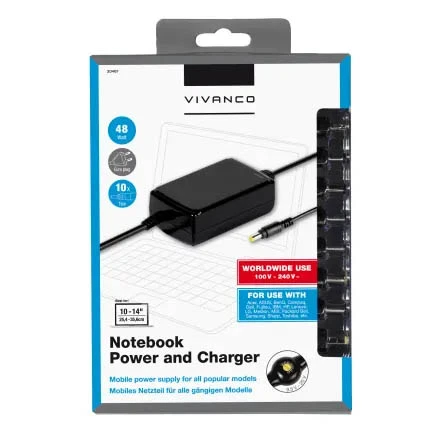 Vivanco Universal Multi-Tip charger for Notebook 48W - 2830467