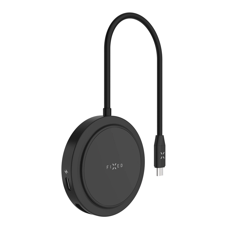FIXED MagHub 7in1 USB-C HUB 4K & wireless charging Black - 8016457