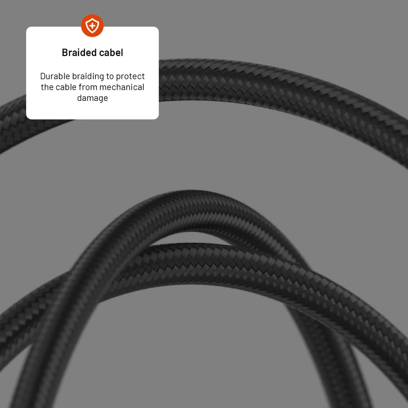 FIXED LED Charging Display USB-C/C 100W cable 1.2m Black - 8016481