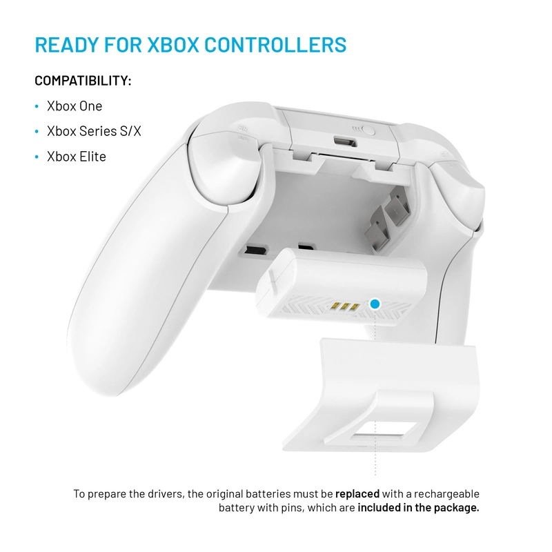 FIXED Dual Charger Xbox One, S/X & Elite White - 8016548