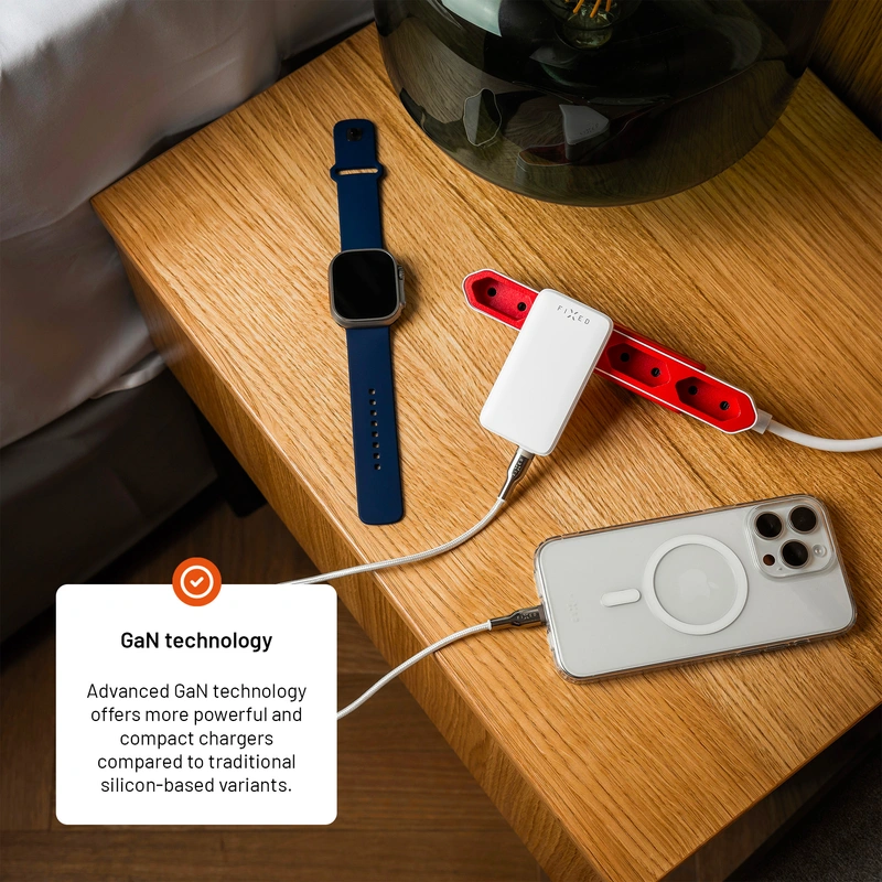 FIXED Slim Travel Charger 2x USB-C 45W EU/UK/USA/AUS White - 8016583