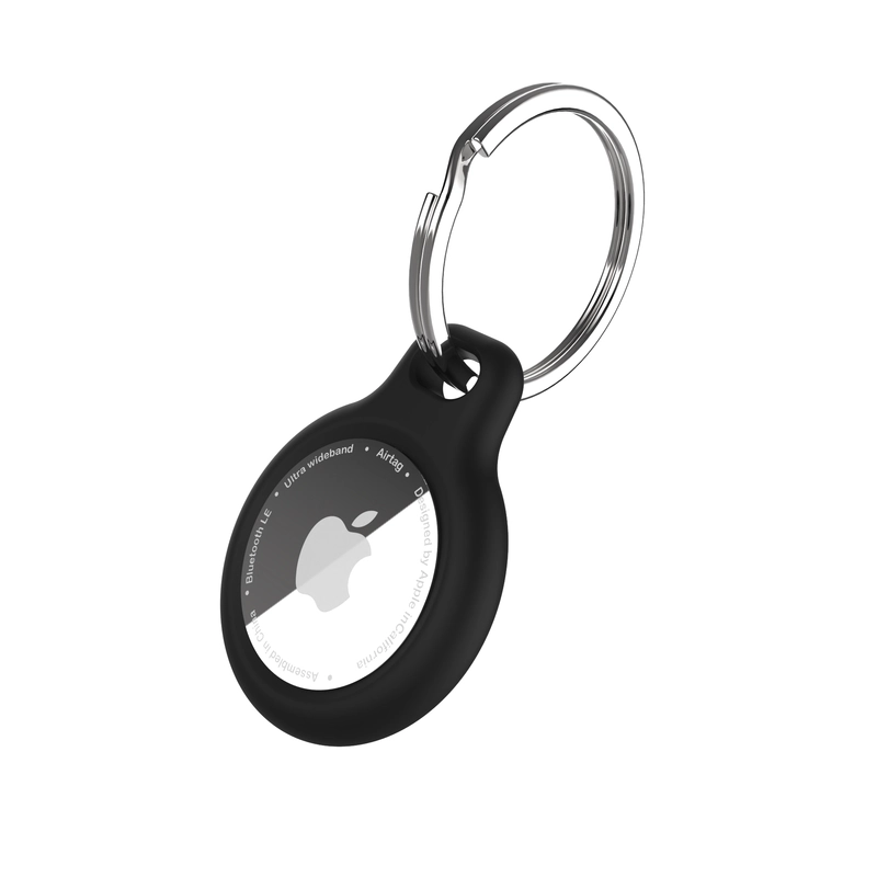 FIXED Silky Silicone Apple AirTag Keychain Case Black - 8016740