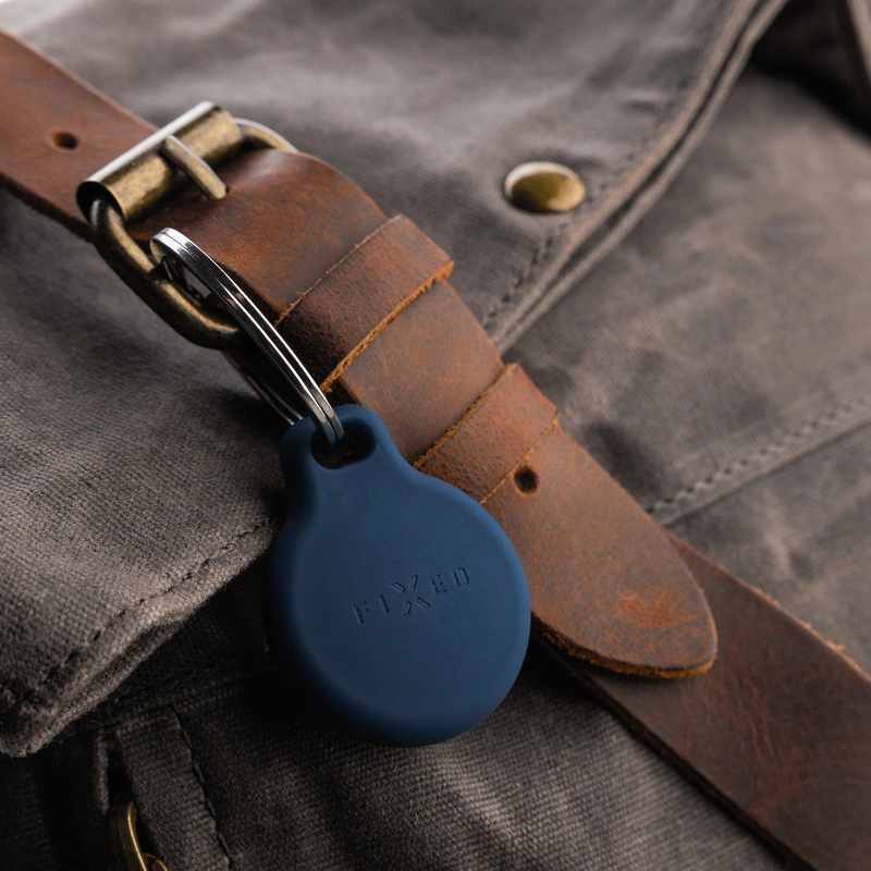 FIXED Silky Silicone Apple AirTag Keychain Case Black - 8016740