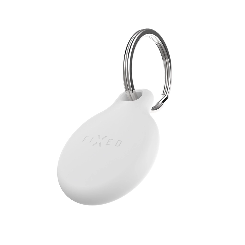 FIXED Silky Silicone Apple AirTag Keychain Case White - 8016743