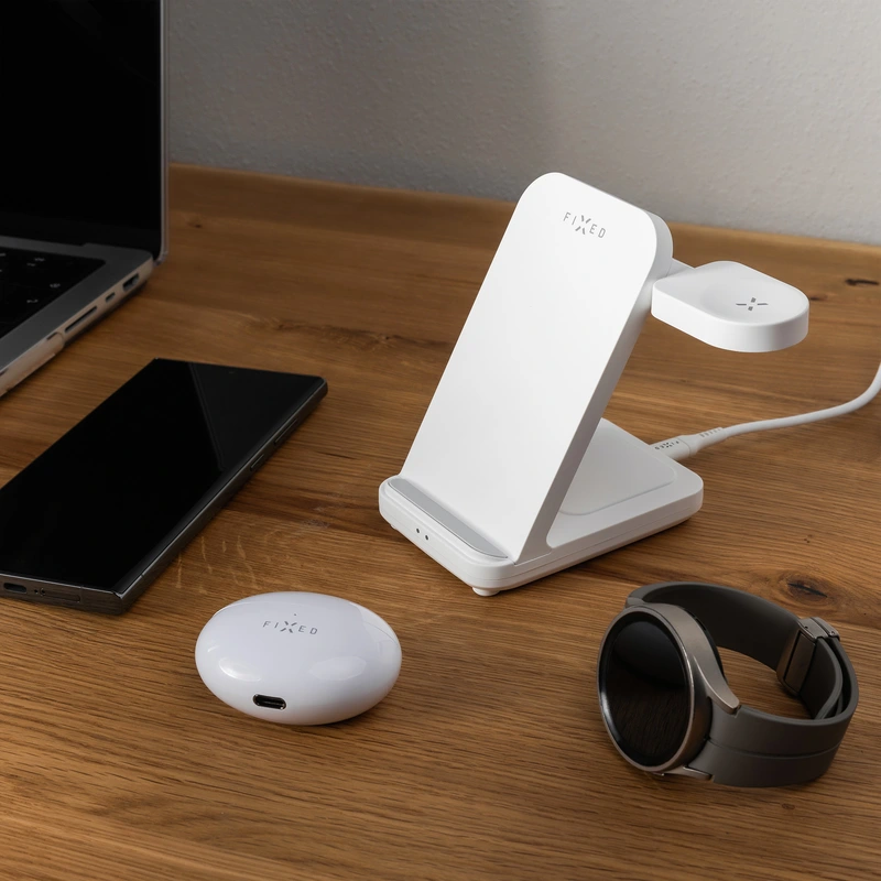 FIXED 3in1 Wireless Charging station for Samsung White - 8016940