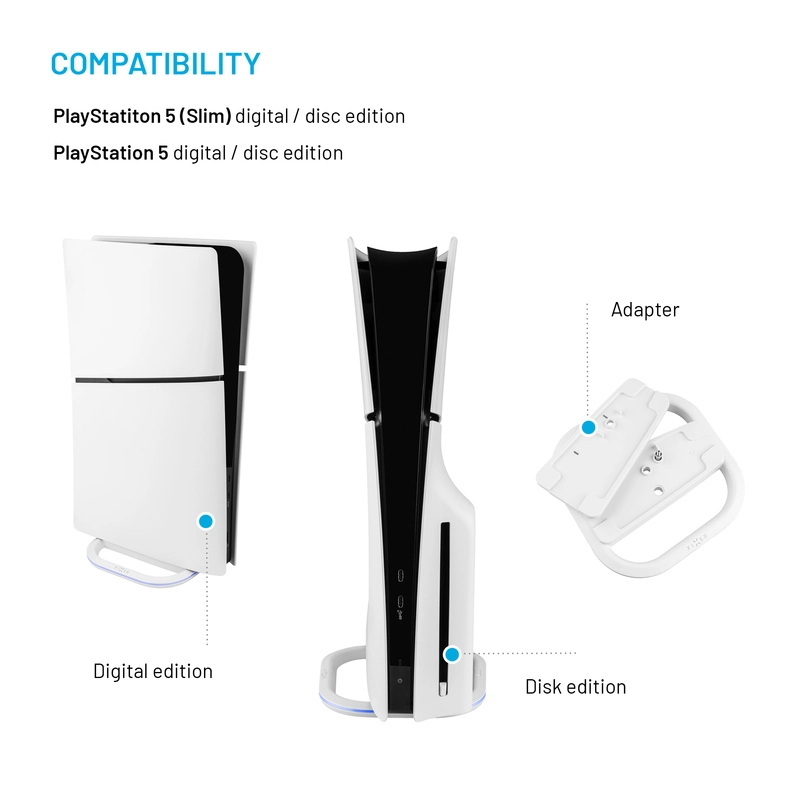 FIXED LED multilight Stand for PS5/PS5 Slim White - 8017008