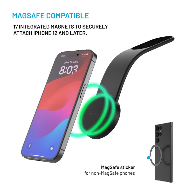 FIXED MagFloppy Dashbord Car Mount Black - 8017285