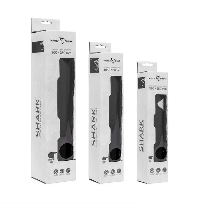 White Shark SHARK M Gaming Mousepad 320x250mm Black/White - 2053975