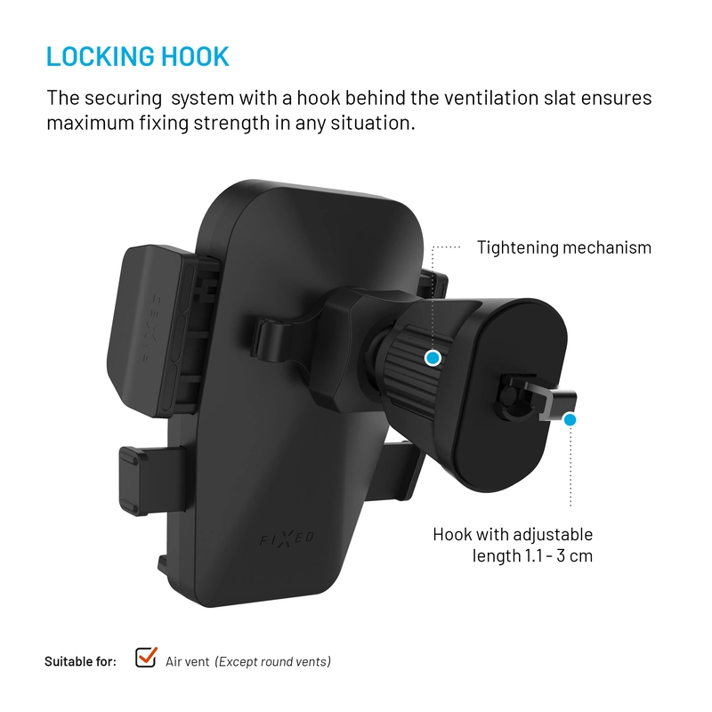 FIXED Iconiq Lock Airvent Car Mount Black - 8017368