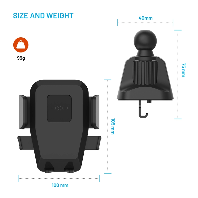 FIXED Iconiq Lock Airvent Car Mount Black - 8017368