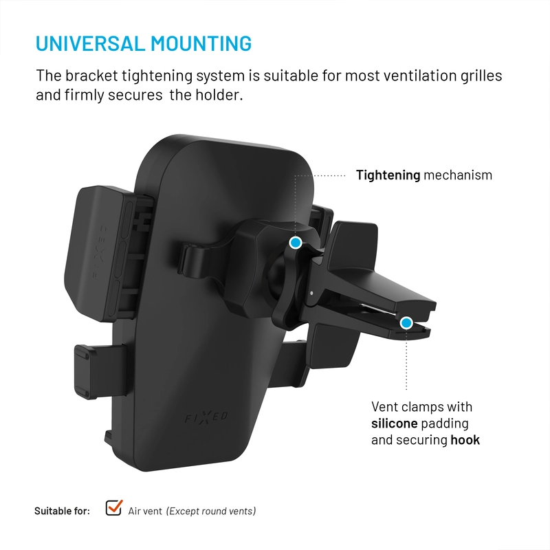FIXED Iconiq Airvent Car Mount Black - 8017371