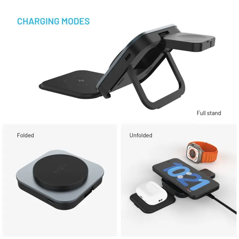 FIXED MagFlex Alu 3in1 foldable wireless charger stand - 8017373