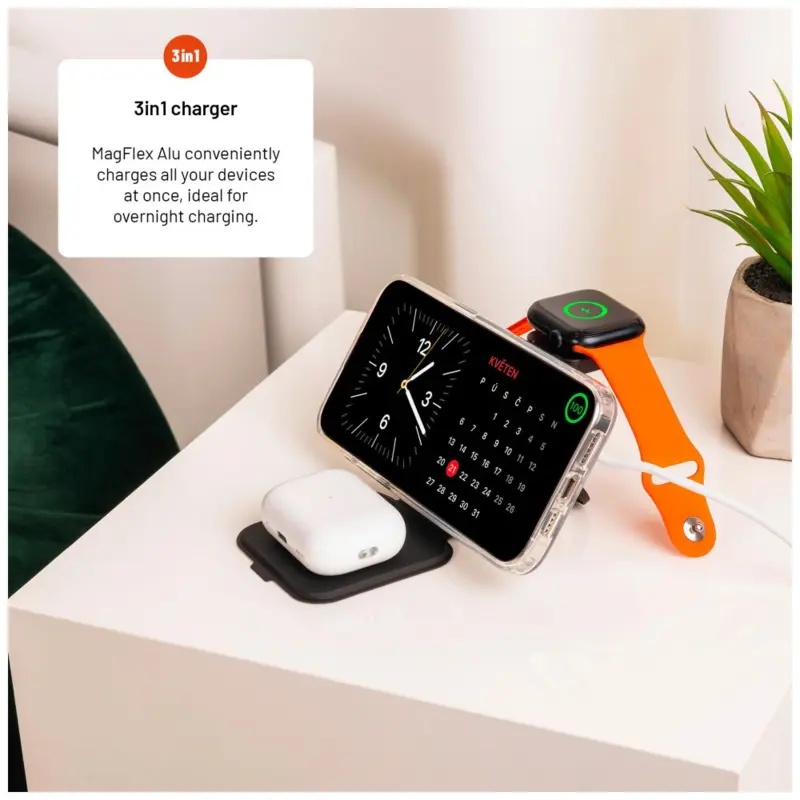 FIXED MagFlex Alu 3in1 foldable wireless charger stand - 8017373