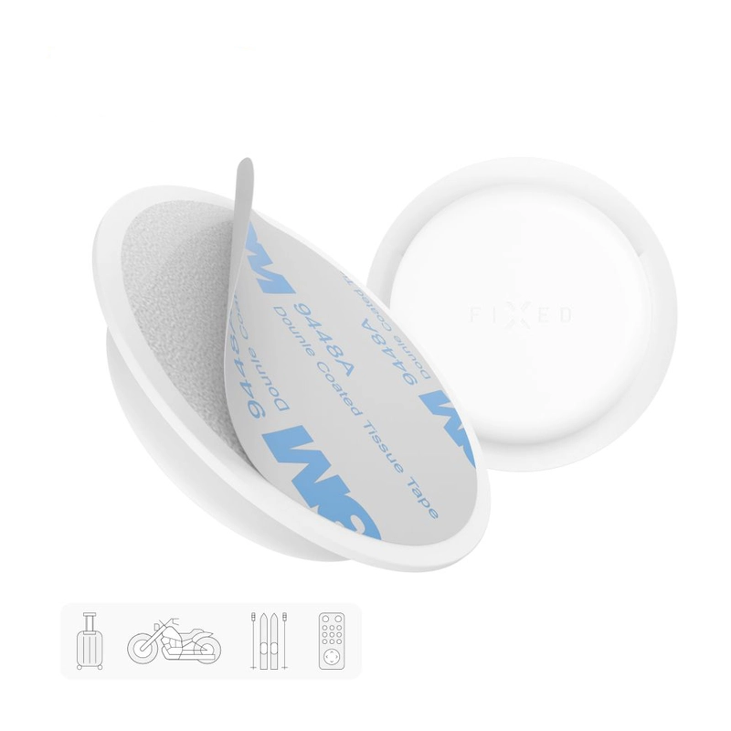 FIXED Silicone sticker case for Apple AirTag White - 8017550