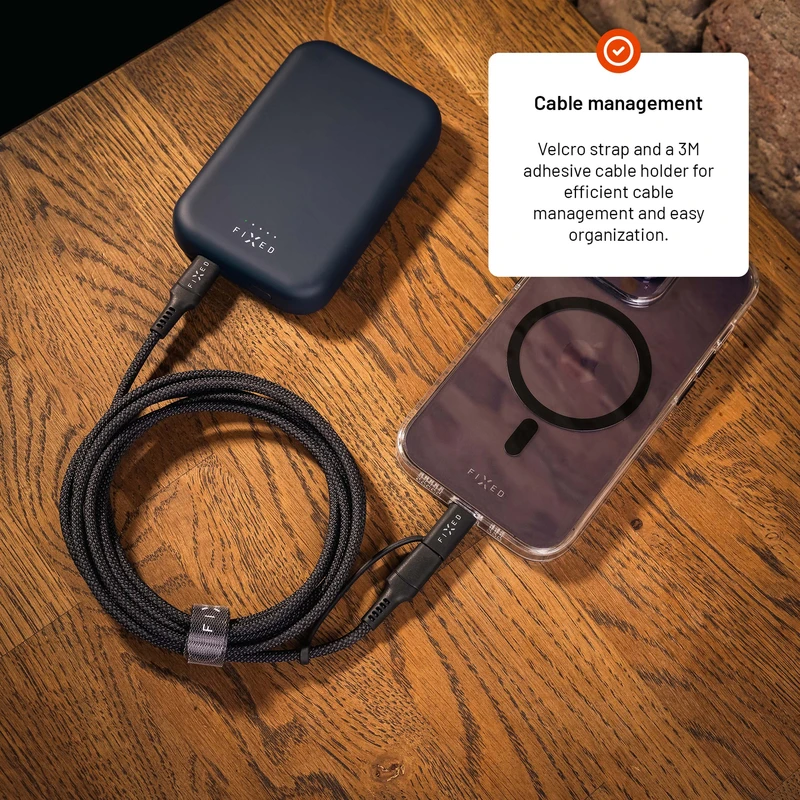 FIXED 2in1 Combo 60W USB-C/Lightning cable 2m Black - 8017608