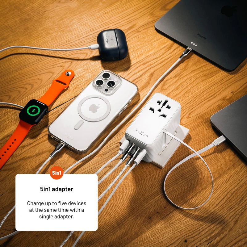 FIXED Travel Charger USB-C/-A 85W EU/UK/USA/AUS White - 8017695