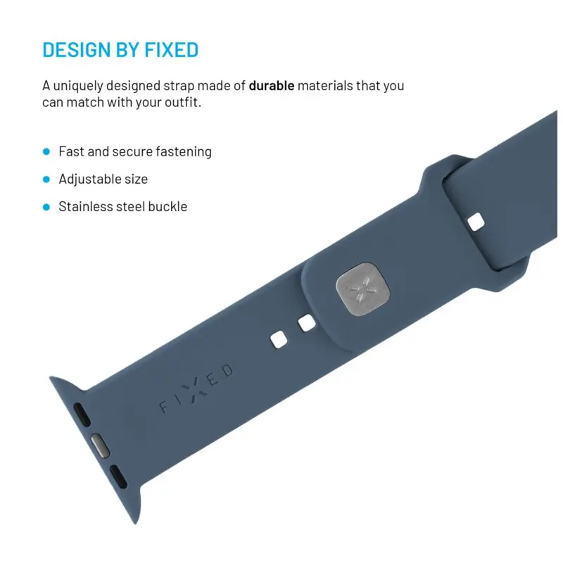 FIXED Silicone Sporty Strap SET Apple Watch 38/40/41mm Green-Blue - 8017702