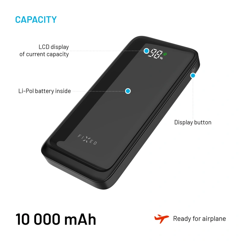 FIXED Zen2 10 USB-C PD 20W Power Bank 10.000 mAh Black - 8017796