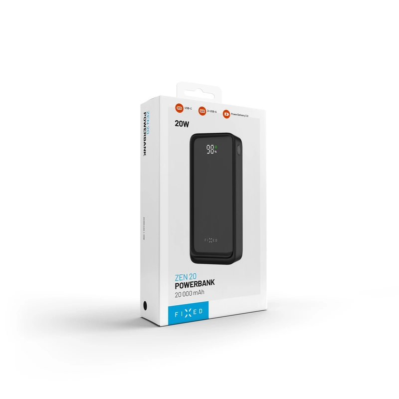 FIXED Zen2 20 USB-C PD 20W Power Bank 20.000 mAh Black - 8017797