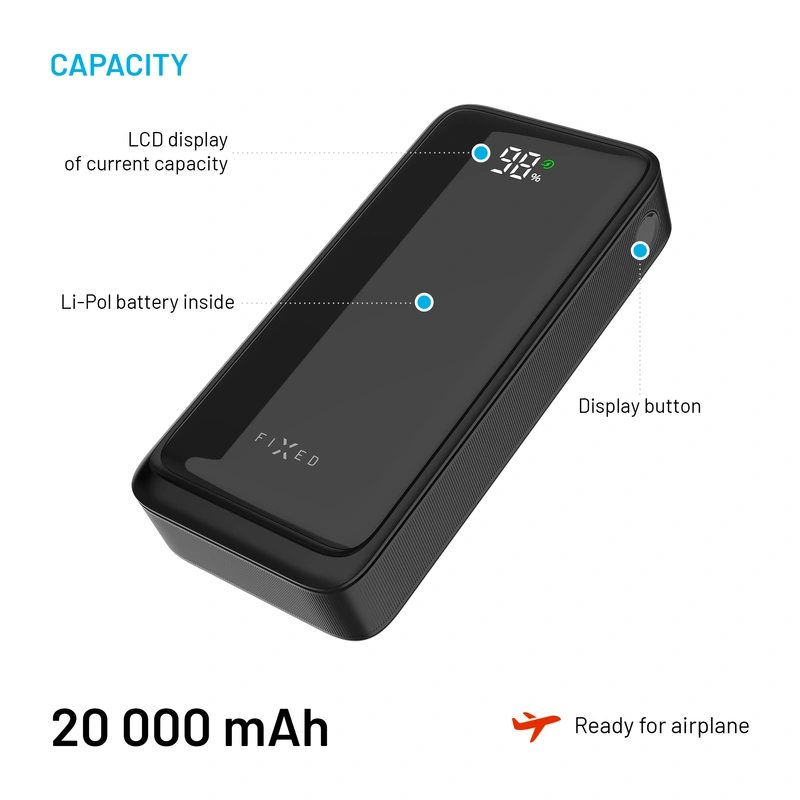 FIXED Zen2 20 USB-C PD 20W Power Bank 20.000 mAh Black - 8017797