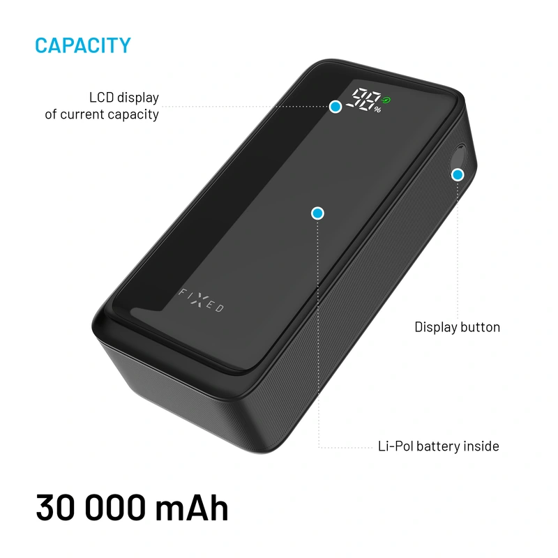 FIXED Zen2 30 USB-C PD 20W Power Bank 30.000 mAh Black - 8017798