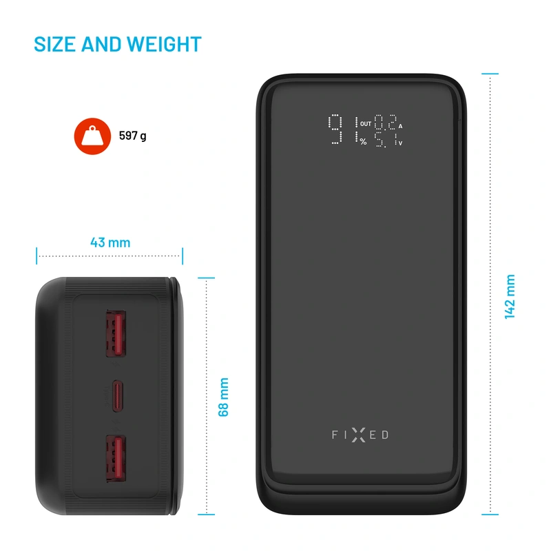 FIXED Zen2 30 Plus USB-C PD 65W Power Bank 30.000mAh - 8017799