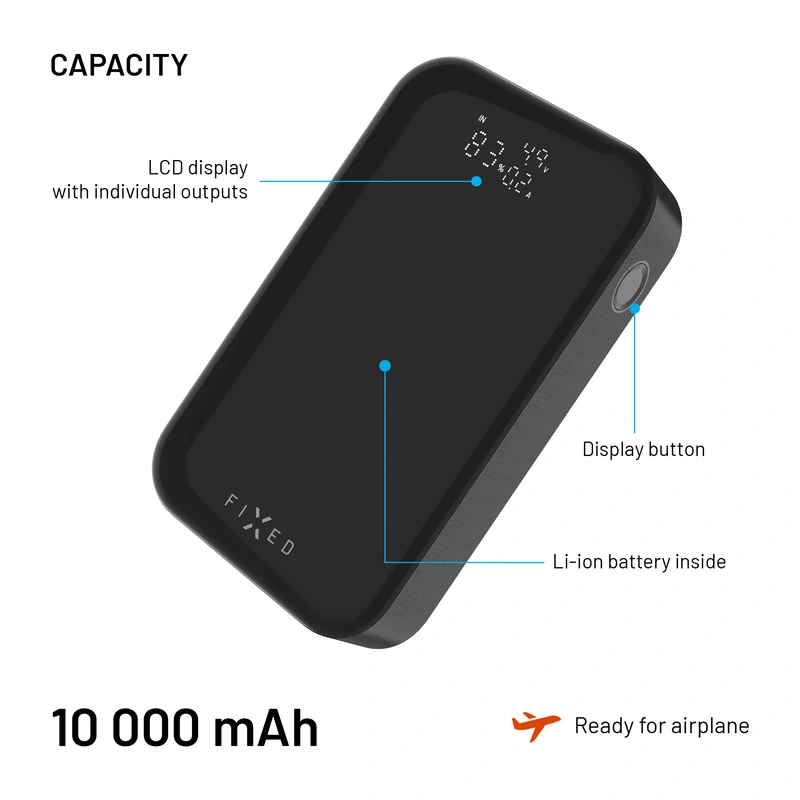 FIXED Zen 10 PRO USB-C 30W Power Bank 10.000 mAh Black - 8017800