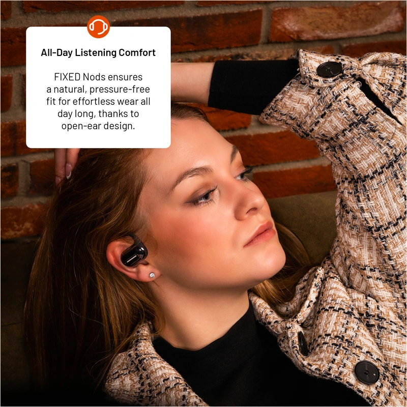 FIXED Nods Wireless Headset IPX5 BT5.3 Black - 8017977