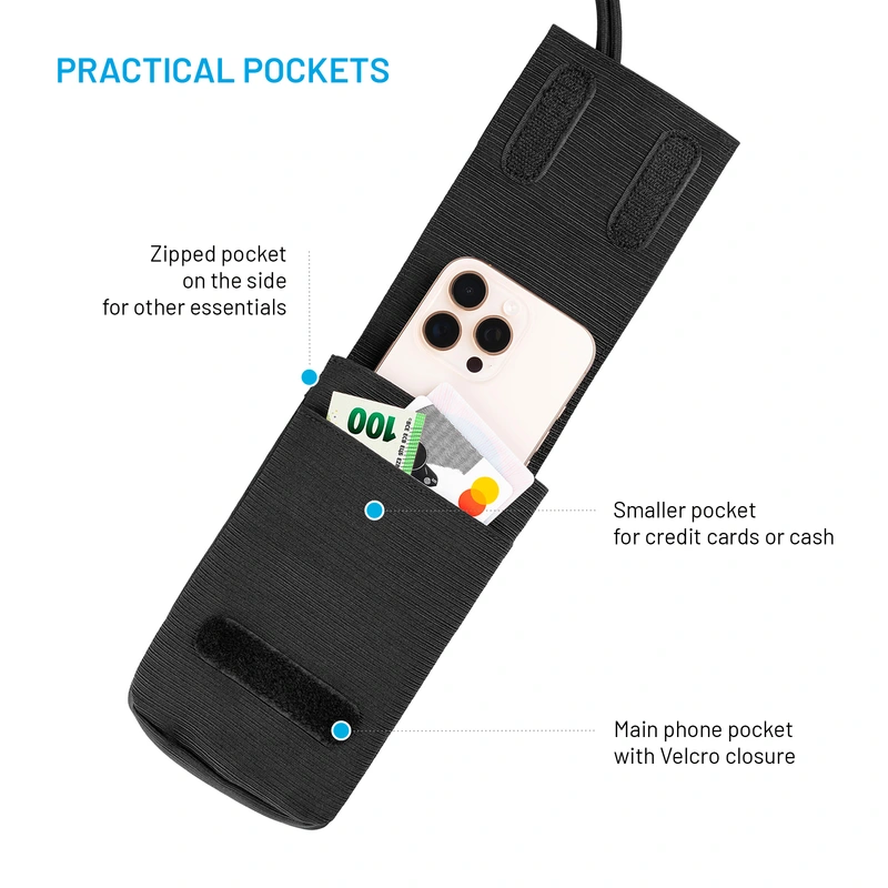 FIXED Shoulder Bag with Pocket for Phones up to 7