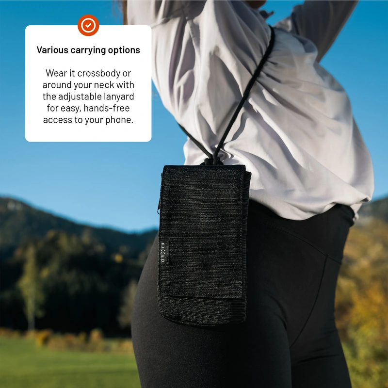FIXED Shoulder Bag with Pocket for Phones up to 7