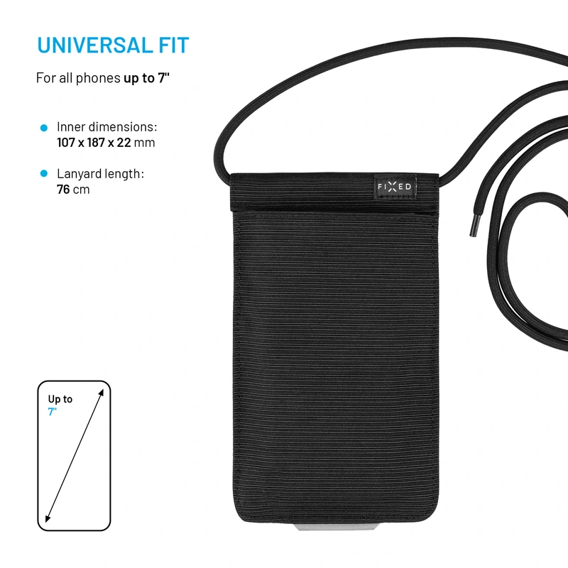 FIXED Shoulder Case with Sling for Phones up to 7
