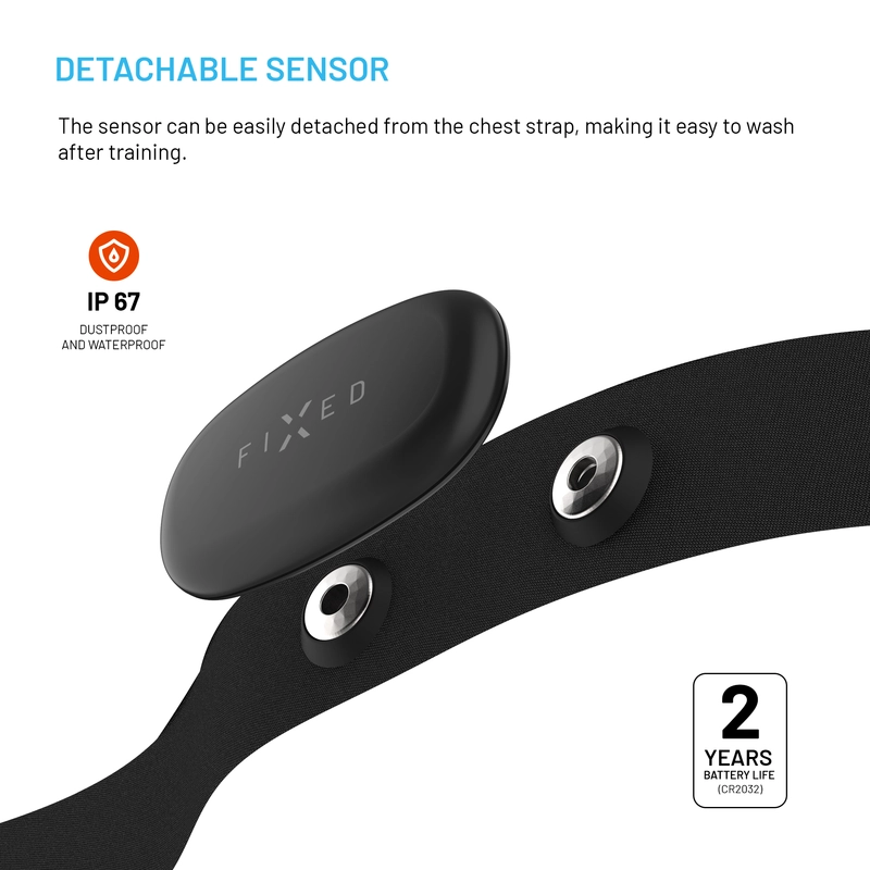 FIXED PULSE DUAL Chest strap hearth-rate monitor (HR+HRV) Black - 8018042