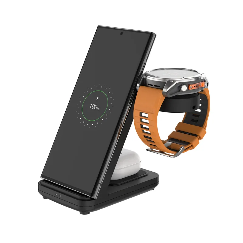 FIXED 3in1 Wireless Charging station designed for Garmin Watch Black - 8018109