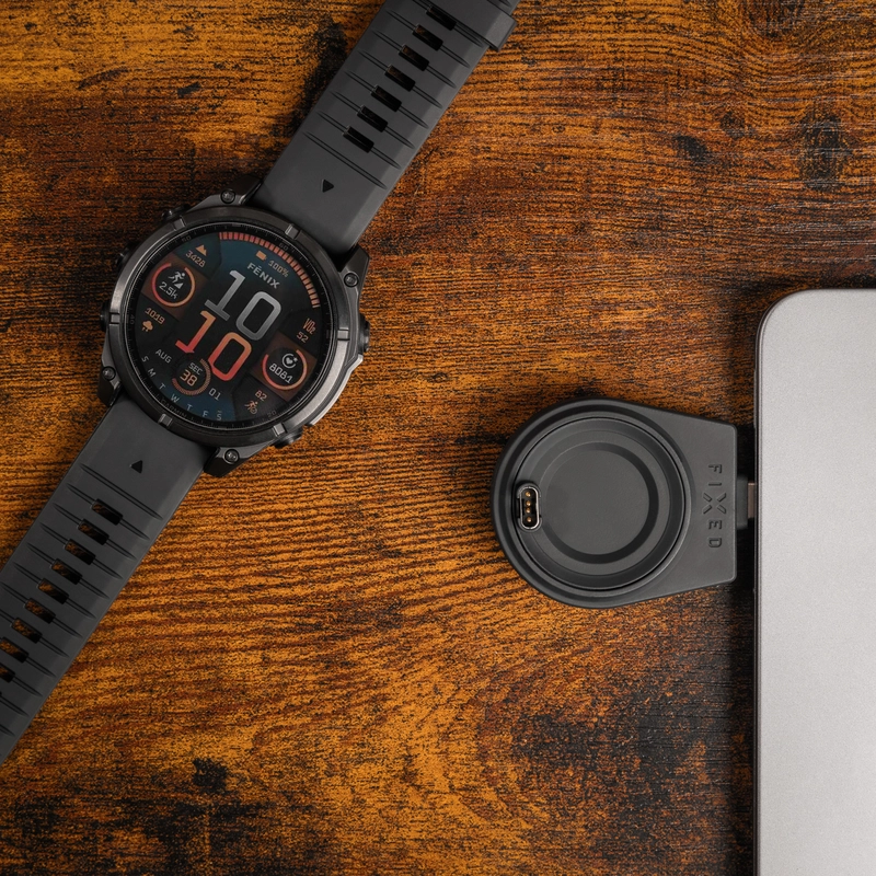FIXED 3in1 Wireless Charging station designed for Garmin Watch Black - 8018109